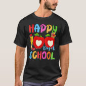 Pencil Apples Happy 100th Day Of School Student Te T-Shirt (Vorderseite)