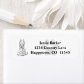 Pencil Art belgisches Malinois Rücksendeadresse (Insitu)