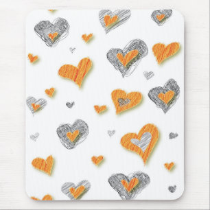Pencil Art Hearts Mousepad