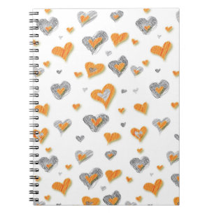 Pencil Art Hearts Notebook Notizblock