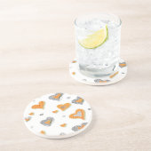 Pencil Art Hearts Sandstone Untersetzer (Seite)