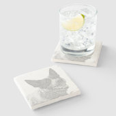 Pencil Australian Cattle Dog Marble Untersetzer (Seitenansicht)