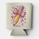 Pencil Coquette Bow Lehrer Wertschätzungsschule Dosenkühler (Vorderseite)