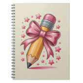 Pencil Coquette Bow Lehrer Wertschätzungsschule Notizblock (Vorderseite)