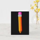 Pencil Costume Shirt Funny Office School Supply Pr Karte (Gelbe Blume)