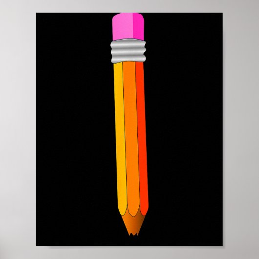 Pencil Costume Shirt Funny Office School Supply Pr Poster (Vorne)