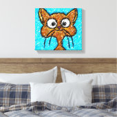 Pencil Crayon Kitty Leinwanddruck (Insitu (Schlafzimmer))
