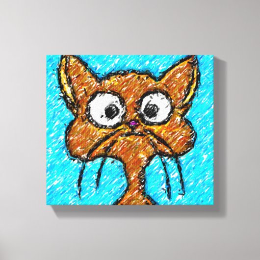 Pencil Crayon Kitty Leinwanddruck (Vorderseite)