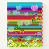 Pencil Crayons Holder Bubbles Butterflies Daisies Notizblock (Rückseite)