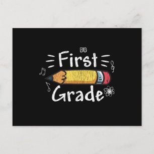 Pencil für die erste Klasse - Zurück zur Schule Ki Postkarte