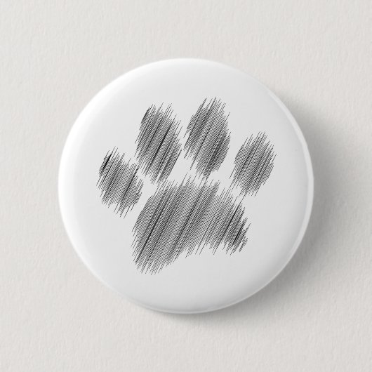 Pencil geätzte Hündin Paw Digital Art Button (Vorderseite)