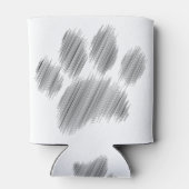 Pencil geätzte Hündin Paw Digital Art Dosenkühler (Rückseite)