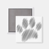 Pencil geätzte Hündin Paw Digital Art Magnet (Vorderseite/Rückseite)