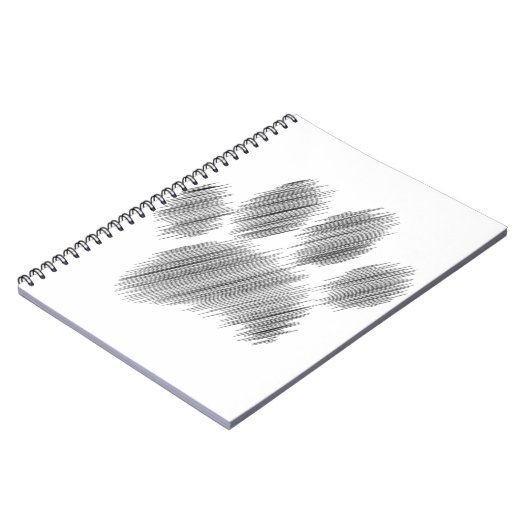 Pencil geätzte Hündin Paw Digital Art Notizblock (Linke Seite)