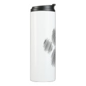 Pencil geätzte Hündin Paw Digital Art Thermosbecher (Nach links gedreht)