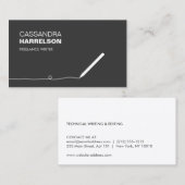 PENCIL-GESCHÄFTSKARTE FÜR AUTOREN UND SCHRIFTSTELL VISITENKARTE (Vorne/Hinten)