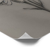 Pencil Gezeichnet Daisy Poster (Ecke)