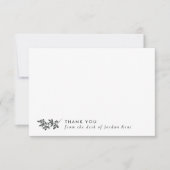 Pencil Gray Branch Vielen Dank vom Schreibtisch vo Dankeskarte (Vorderseite)