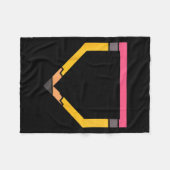 Pencil Home Plate Baseball Lovers Boys Kids Back T Fleecedecke (Vorderseite (Horizontal))