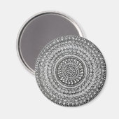 Pencil Original Art Mandala Design Magnet (Vorderseite/Rückseite)