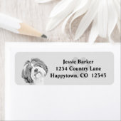 Pencil Shih Tzu Face Rücksendeadresse (Insitu)