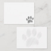 Pencil Sketched Dog Paw Digital Art Mitteilungskarte (Vorne/Hinten)