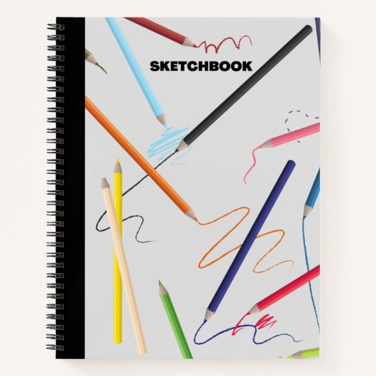 PENCIL SKRIBBLING DESIGN SKETCHBOOK NOTIZBLOCK (Vorderseite)