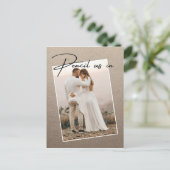 Pencil uns in Save the Date Foto Hochzeitsankündig Ankündigungspostkarte (Stehend Vorderseite)
