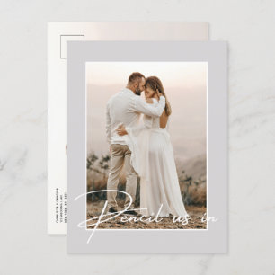 Pencil uns in Save the Date Foto Hochzeitsankündig Ankündigungspostkarte