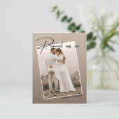 Pencil uns in Save the Date Foto Hochzeitsankündig Ankündigungspostkarte (Stehend Vorderseite)