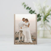 Pencil uns in Save the Date Foto Rustikale Hochzei Ankündigungspostkarte (Stehend Vorderseite)