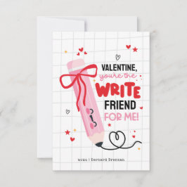 Pencil Valentine Sie sind die WRITE Friend Card Einladung