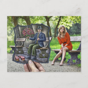 Pencil Vs Camera - Saint Valentine Gentleman Feiertagspostkarte