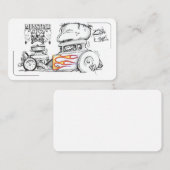 Pencil Zeichnend Street rods Square Visitenkarte (Vorne/Hinten)