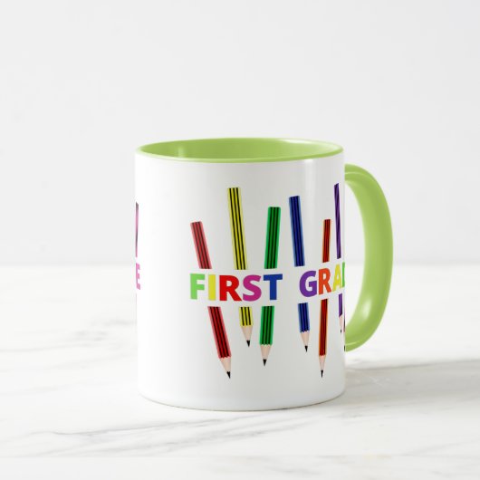 Pencils First Grade Teacher Tasse (VorderseiteRechts)