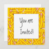 Pencils Frames Einladung (Vorne/Hinten)