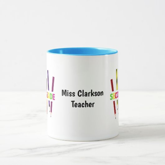 Pencils Second Grade Customizable Teacher Tasse (Zentrum)