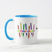 Pencils Second Grade Customizable Teacher Tasse (Links)