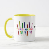 Pencils Third Grade Customizable Teacher Tasse (Links)