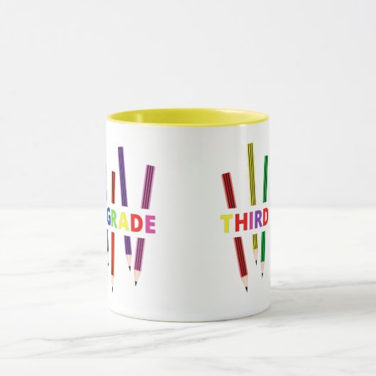 Pencils Third Grade Teacher Tasse (Zentrum)