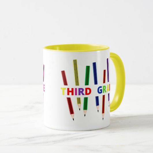 Pencils Third Grade Teacher Tasse (VorderseiteRechts)