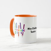 Pencils Vierte Tasse individualisierbarer Lehrer (Vorderseite Links)