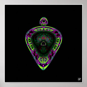 Pendant (abstraktes farbiges Muster - Pareidolia) Poster