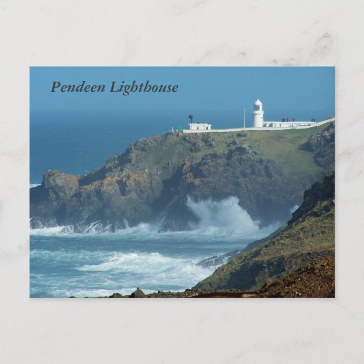 Pendeen Lighthouse Cornwall England Foto Postkarte (Vorderseite)