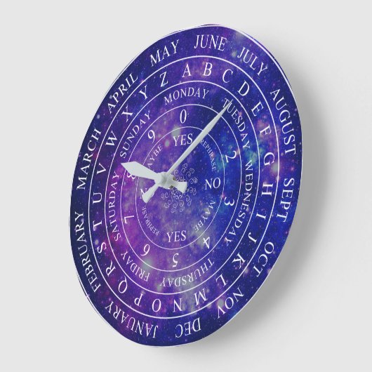 Pendelboard Diagramm Divinity Game Lila Space Große Wanduhr (Winkel)
