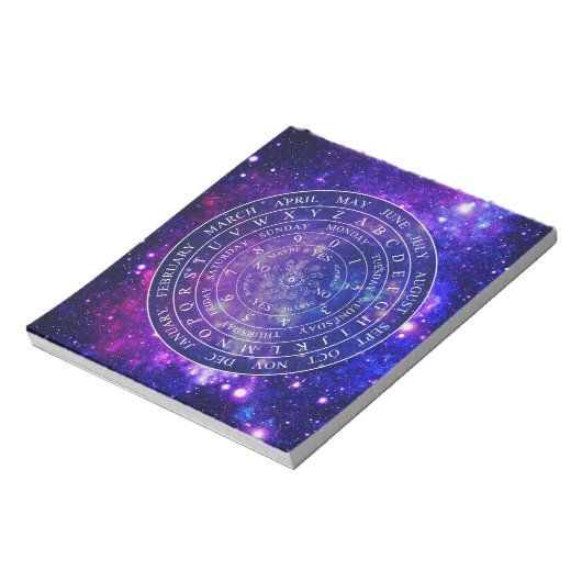 Pendelboard Diagramm Divinity Game Lila Space Notizblock (Rotiert)