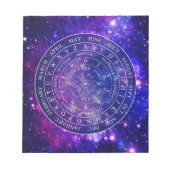Pendelboard Diagramm Divinity Game Lila Space Notizblock (Vorderseite)