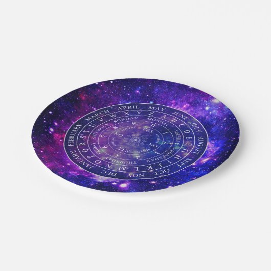 Pendelboard Diagramm Divinity Game Lila Space Pappteller (Schrägansicht)