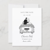 Pendelfahrt auf einer Hochzeit Einladung (Vorderseite)