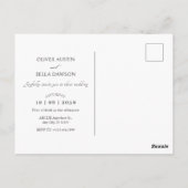 Pendelfahrt auf einer Hochzeit Postkarte (Rückseite)